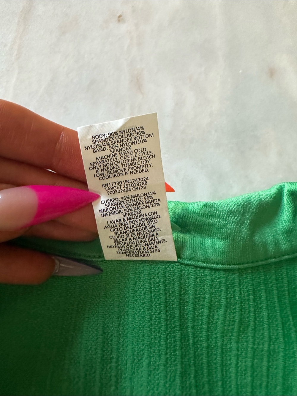 Diane Von Furstenberg Bright Green Ribbed Collared Crop Top - Picture 4 of 7